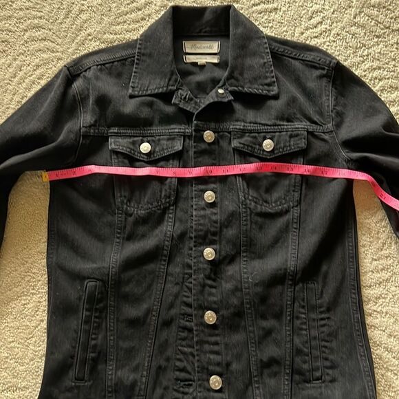 Madewell The Oversized Trucker Jean Jacket in Washed Black XXS - Picture 16 of 17
